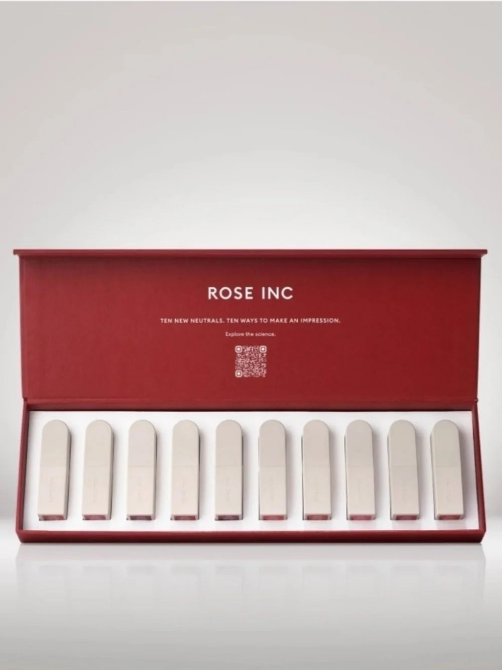 ROSE INC Ten New Neutrals Lipstick Set – Neutral Tones